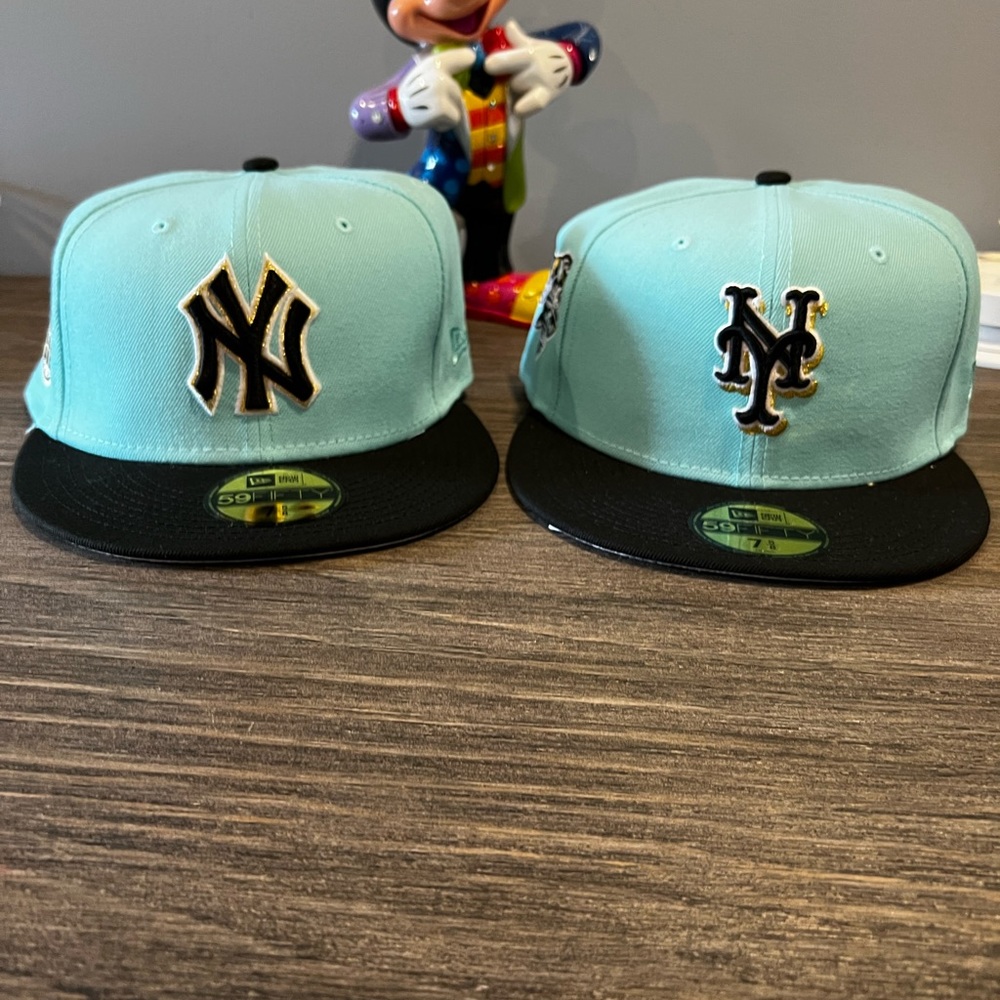 Hat club mint collection Yankees and Mets 7-5/8